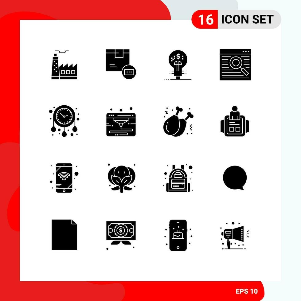 16 Creative Icons Modern Signs and Symbols of clock webpage shop online idea Editable Vector Design Elements