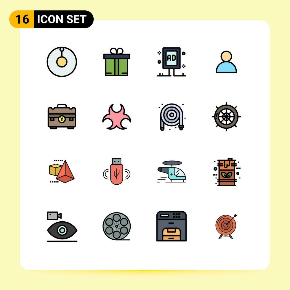 16 Creative Icons Modern Signs and Symbols of portfolio business campaign briefcase twitter Editable Creative Vector Design Elements