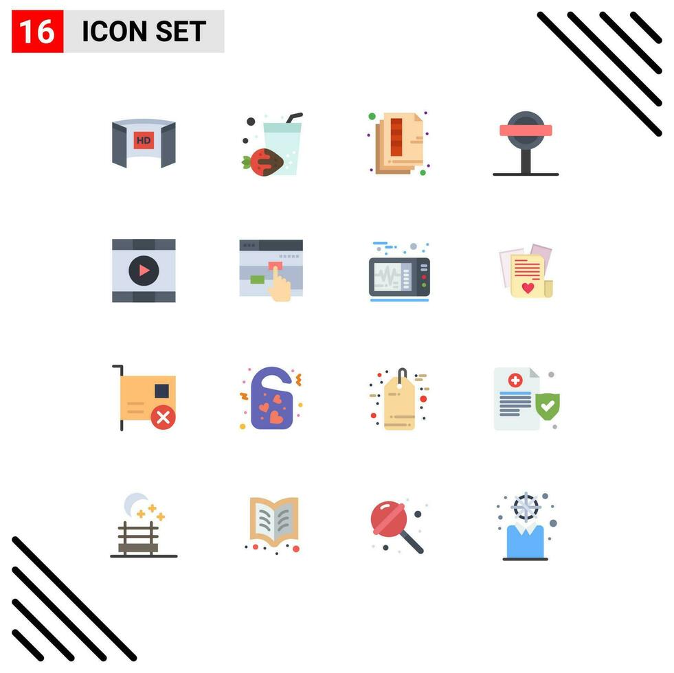 16 Creative Icons Modern Signs and Symbols of control board document sign color Editable Pack of Creative Vector Design Elements