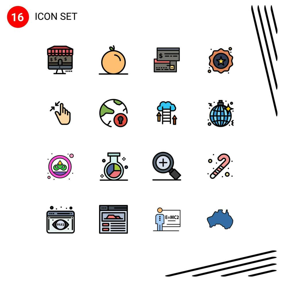 16 Creative Icons Modern Signs and Symbols of interface contract credit shopping label Editable Creative Vector Design Elements