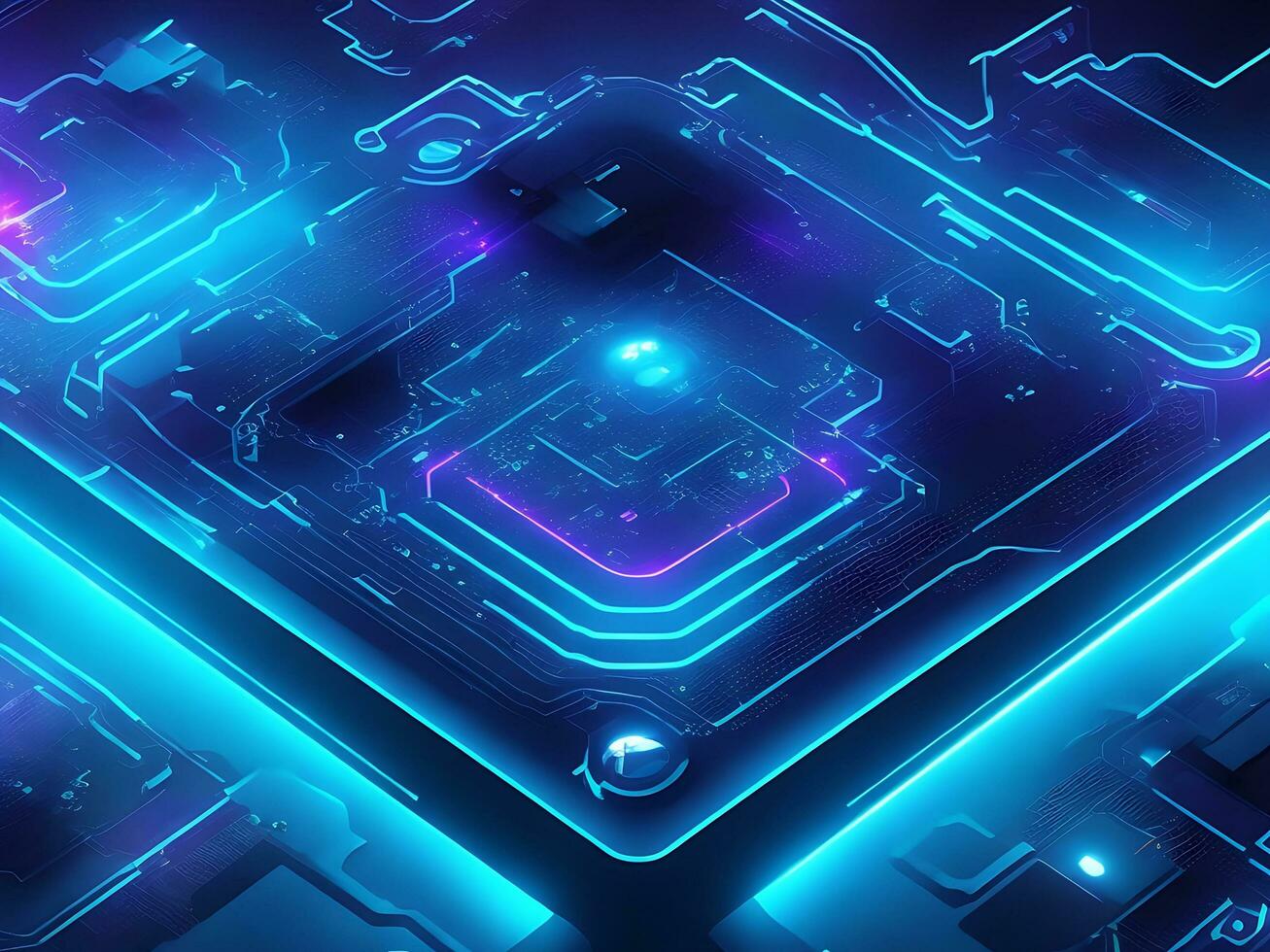 Cyber circuit future technology concept background photo