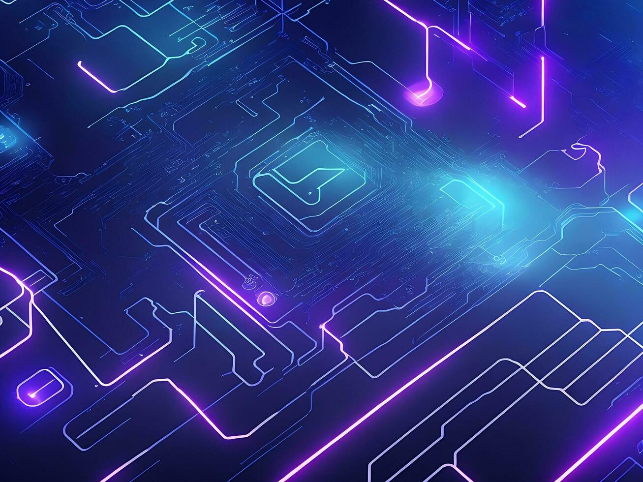 Cyber circuit future technology concept background photo