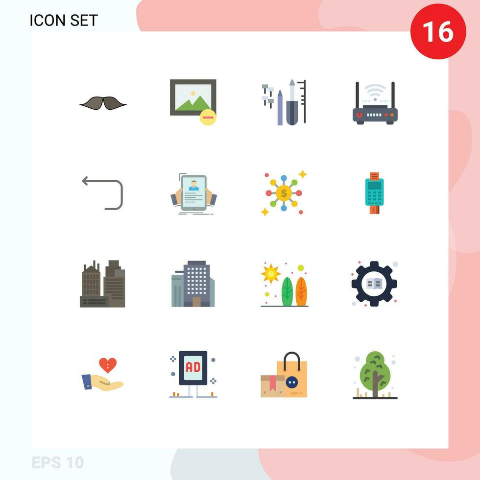 16 Creative Icons Modern Signs and Symbols of arrow internet reapair network router Editable Pack of Creative Vector Design Elements