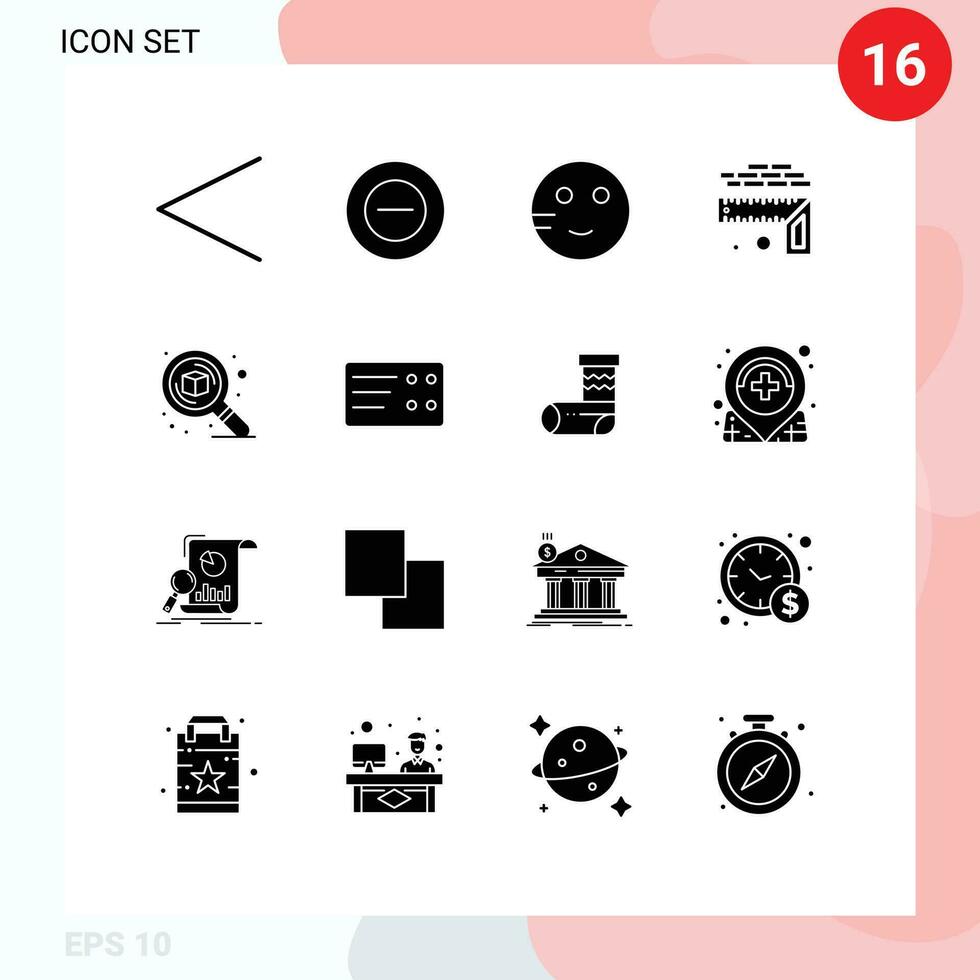 16 Creative Icons Modern Signs and Symbols of thinking detail school design level Editable Vector Design Elements