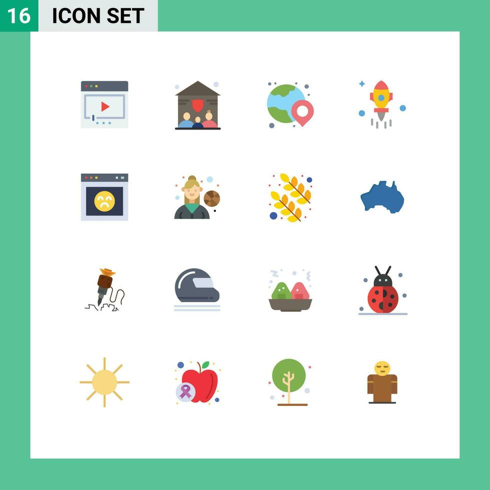 16 Creative Icons Modern Signs and Symbols of error fly world space astronomy Editable Pack of Creative Vector Design Elements