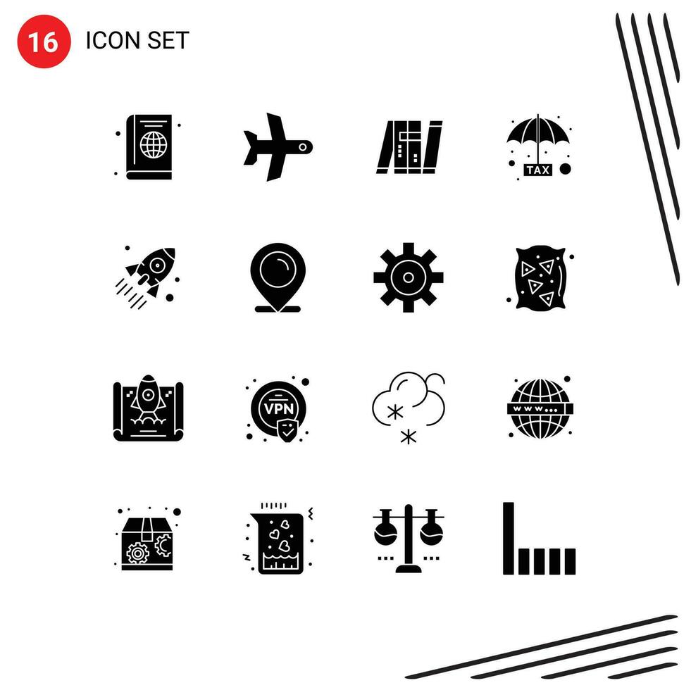 16 Creative Icons Modern Signs and Symbols of protection payable vehicle evasion intelligent Editable Vector Design Elements