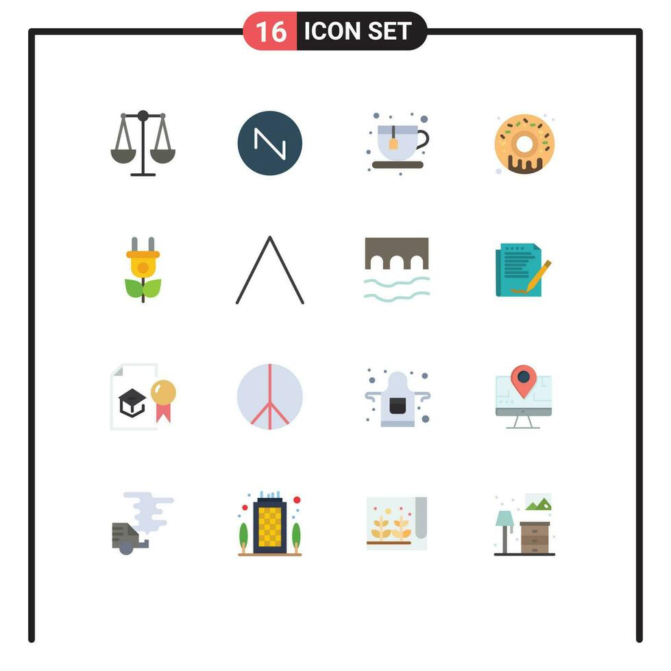 16 Creative Icons Modern Signs and Symbols of up arrow coffee nature eco Editable Pack of Creative Vector Design Elements