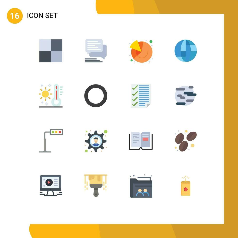 dieciséis creativo íconos moderno señales y símbolos de termómetro caliente Finanzas Celsius globo editable paquete de creativo vector diseño elementos