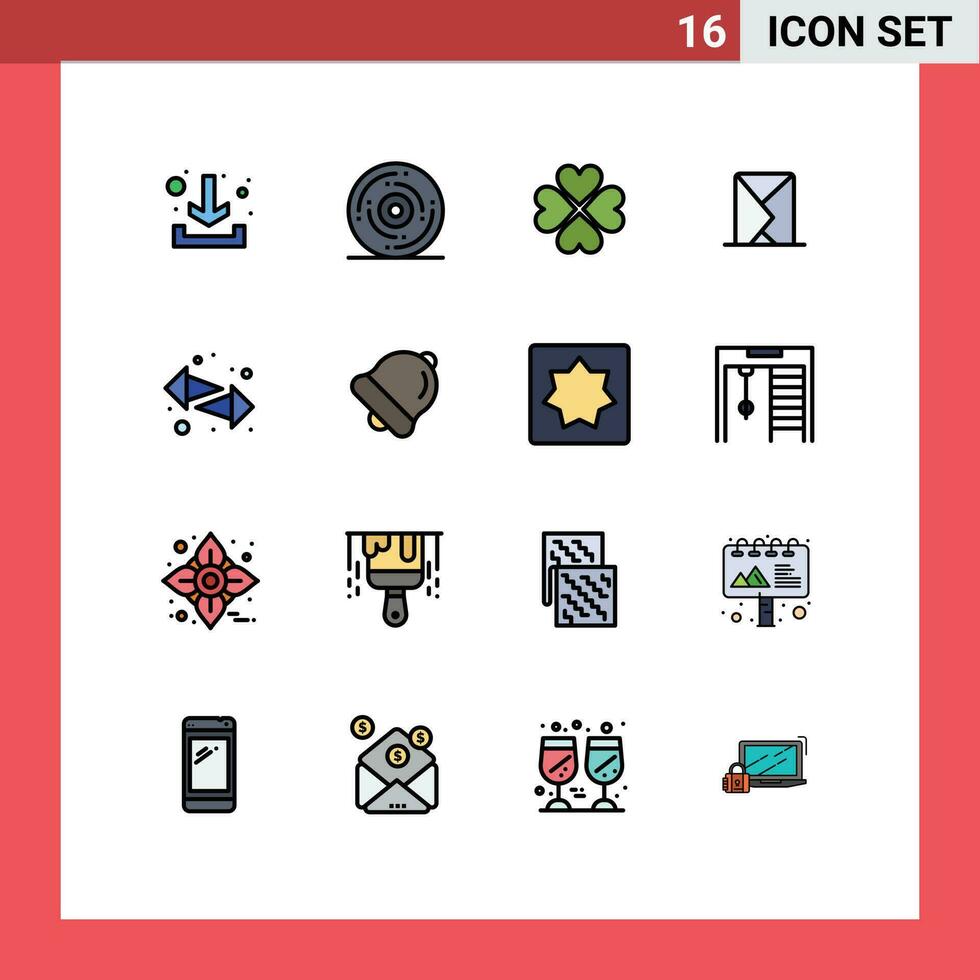 16 Creative Icons Modern Signs and Symbols of sent mail heart envelope gift Editable Creative Vector Design Elements