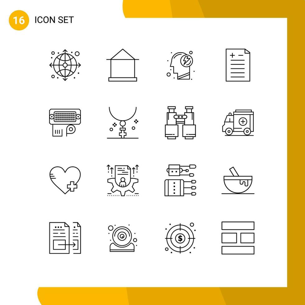 16 Creative Icons Modern Signs and Symbols of connection test shack pros and cons power Editable Vector Design Elements