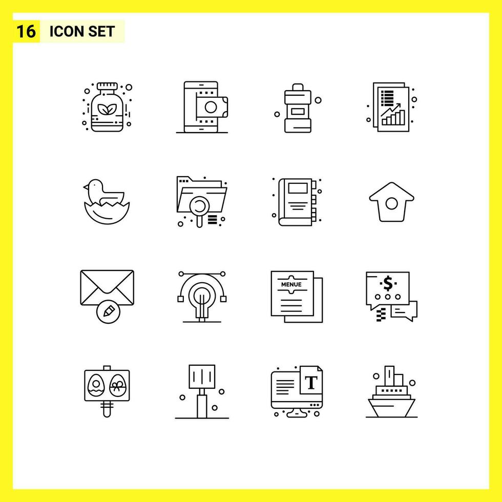 16 Creative Icons Modern Signs and Symbols of revenue increase smartphone income detergent Editable Vector Design Elements
