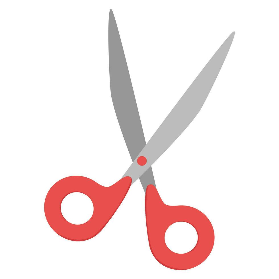 scissors equipment red vector