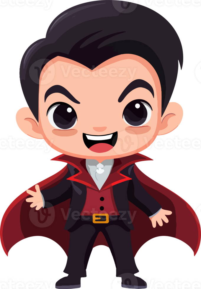 cartoon vampire halloween ai generate png