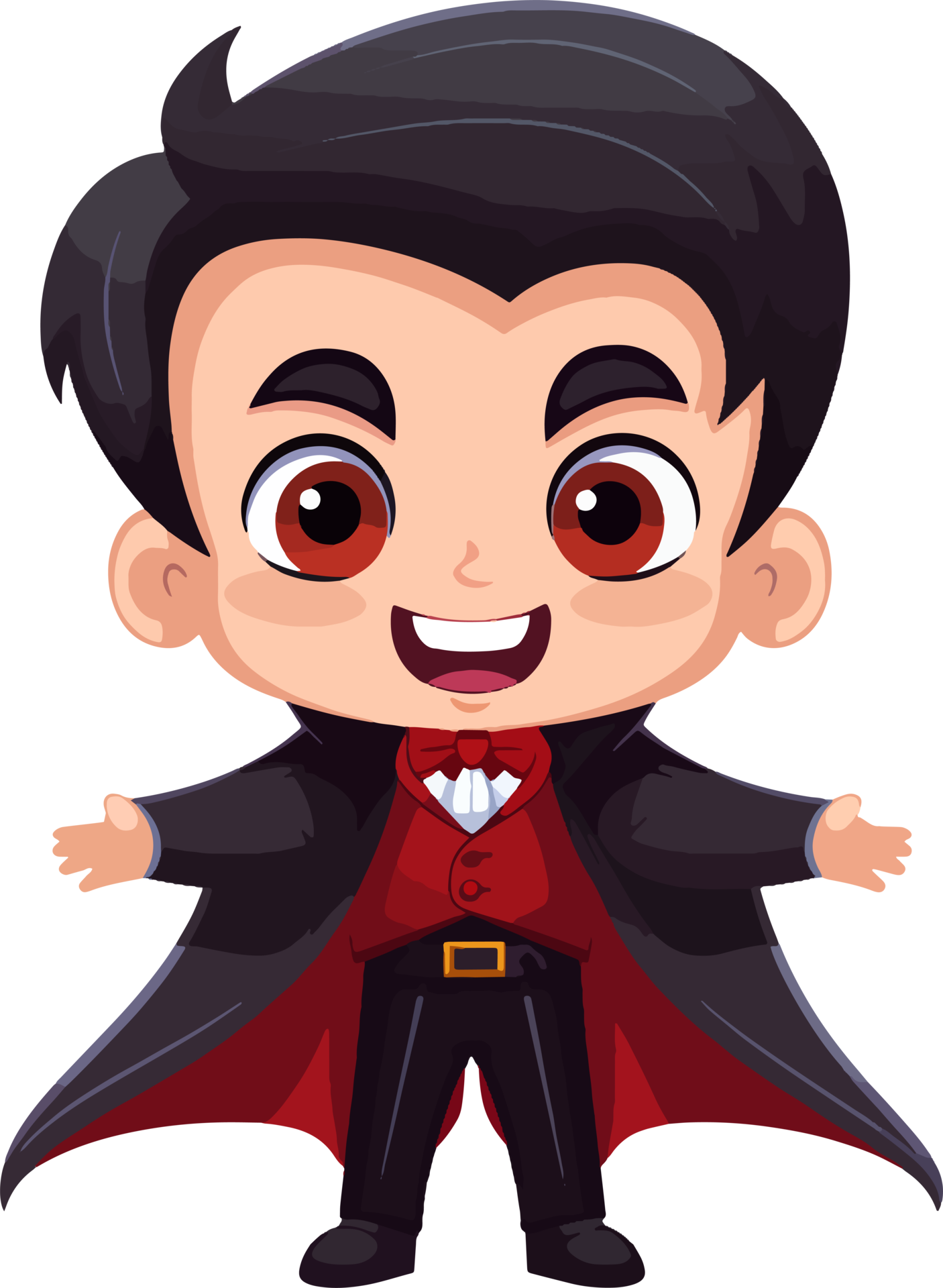 cartoon vampire halloween ai generate 25860214 PNG