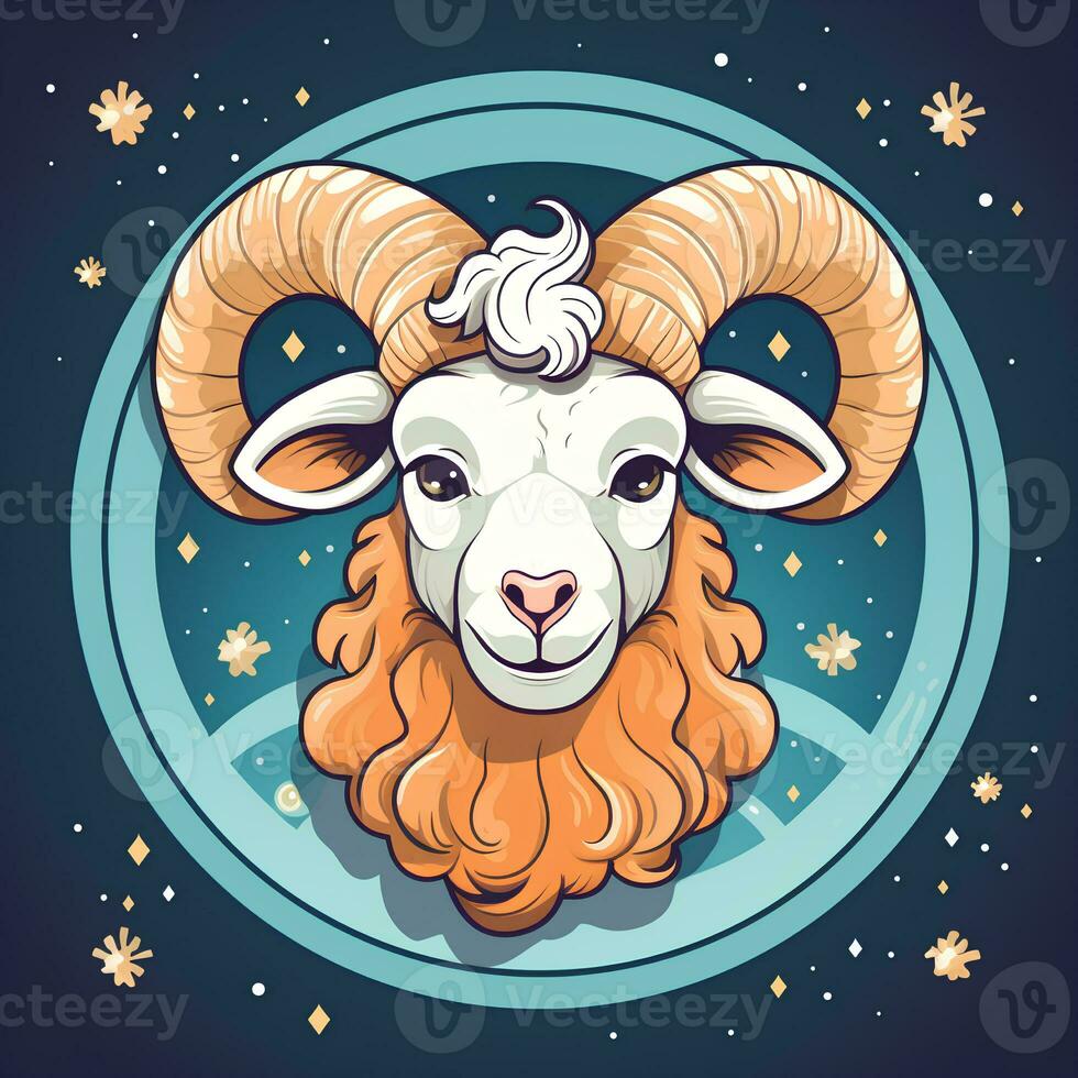 aries zodiac cartoon ai generate photo