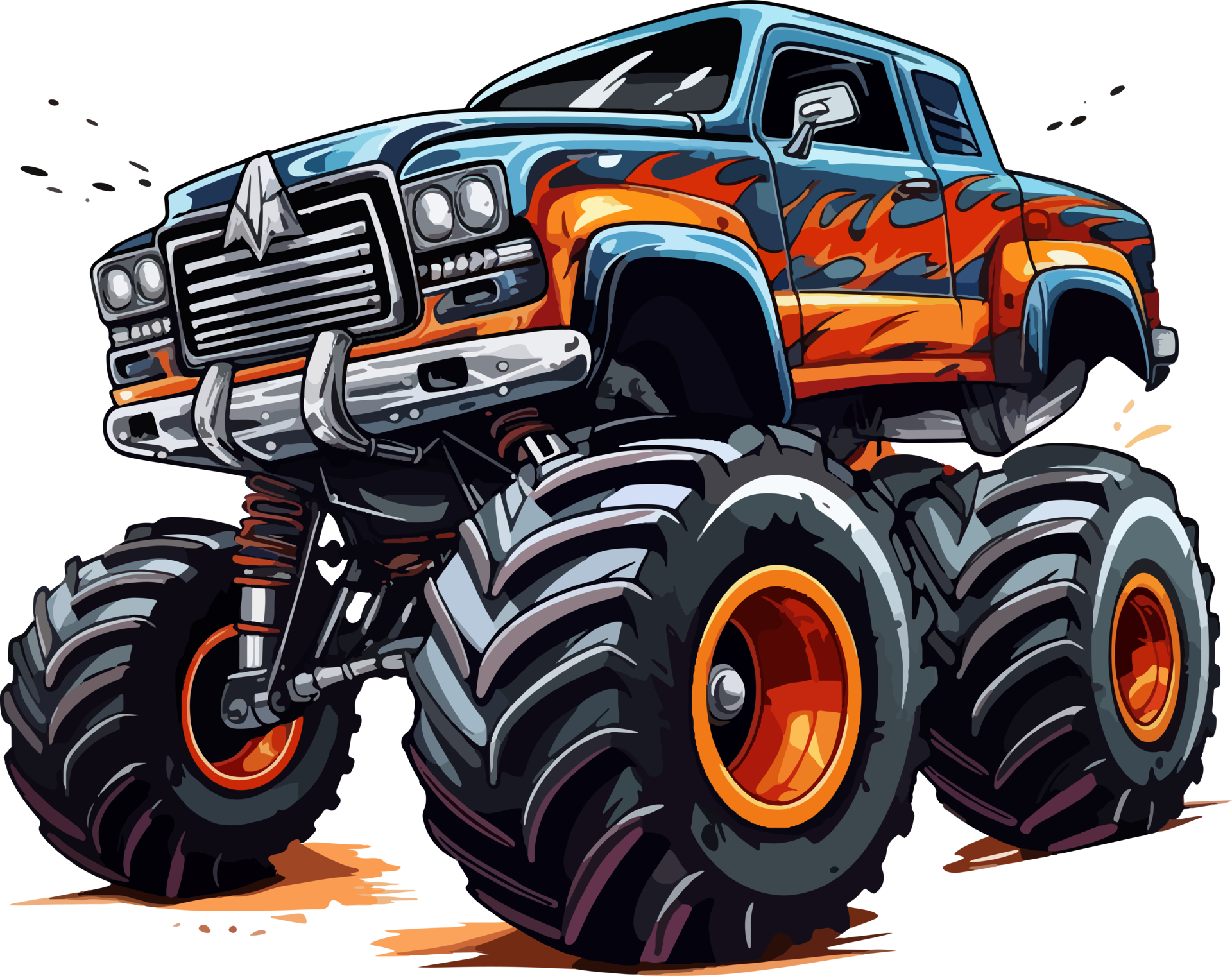 monster truck cartoon ai generate 25860247 PNG