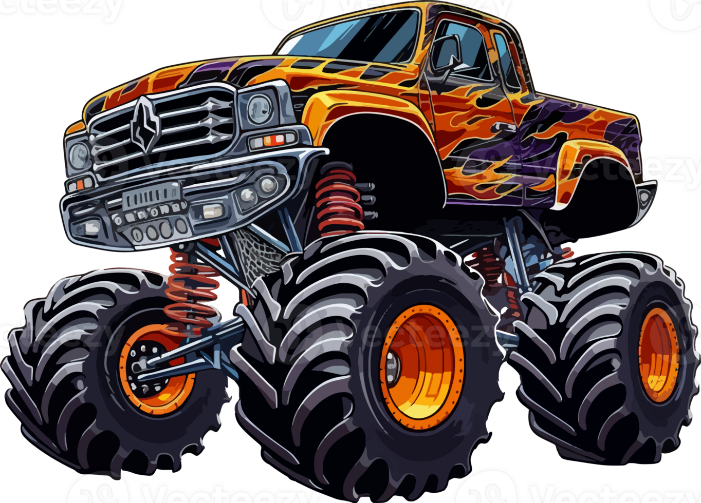 monster truck cartoon ai generate 25860247 PNG