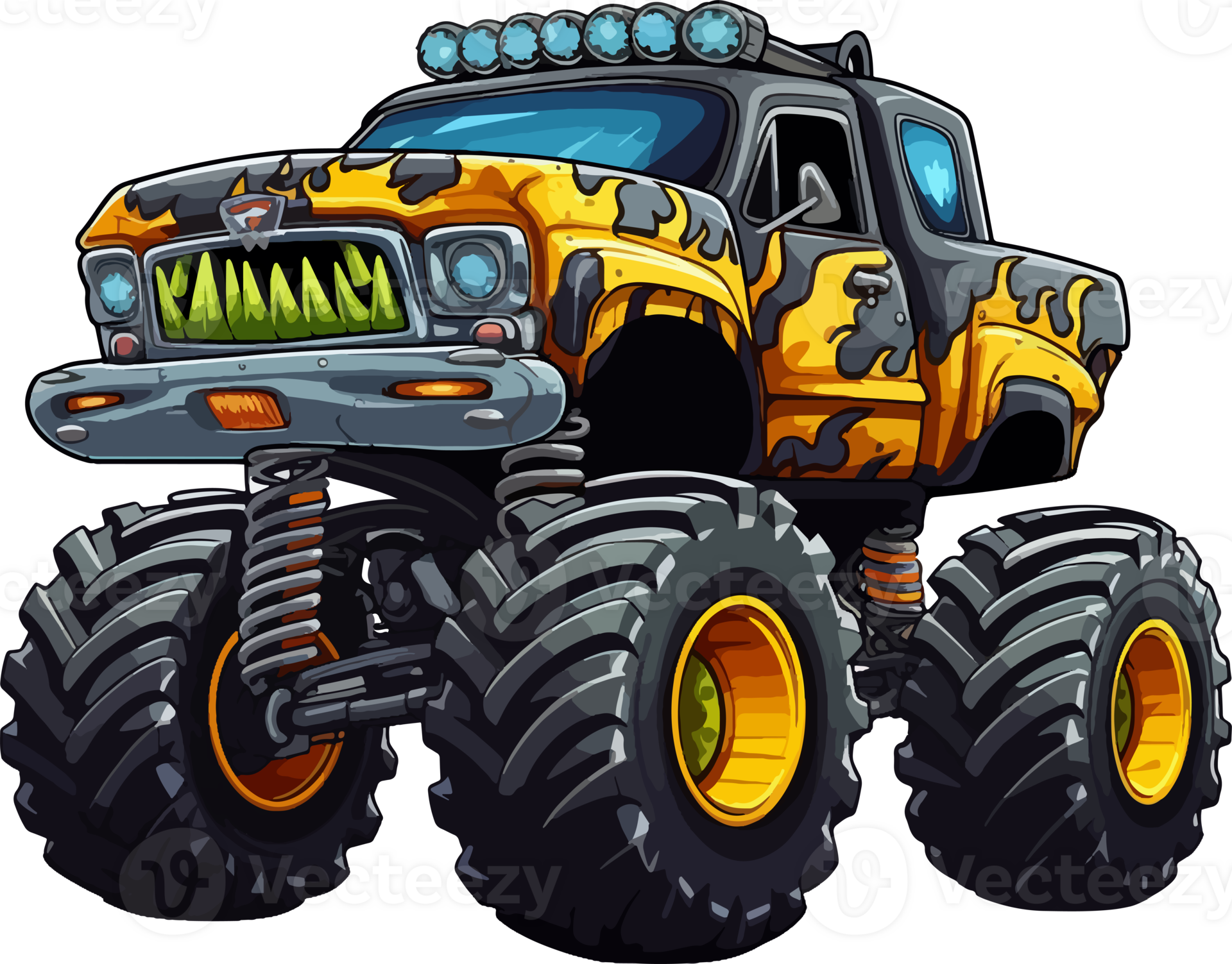 monster truck cartoon ai generate 25860256 PNG