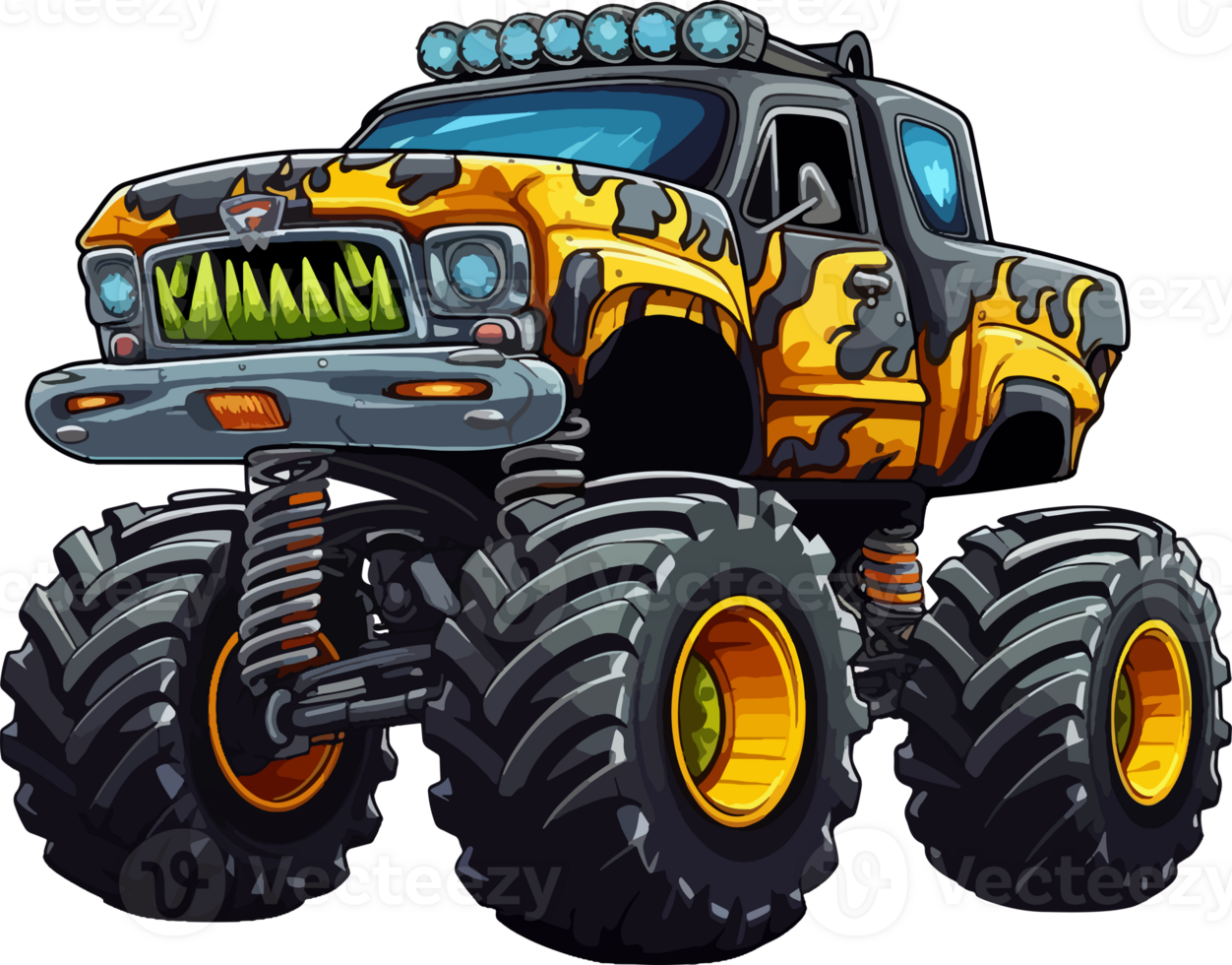 monster truck cartoon ai generate 25860247 PNG