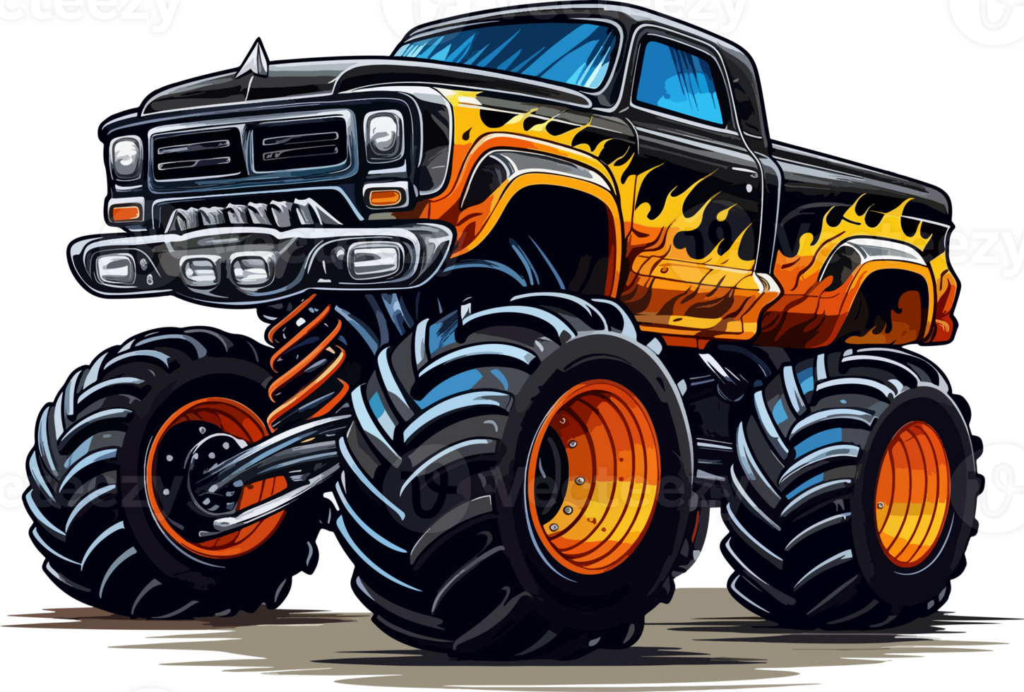 monster truck cartoon ai generate 25860247 PNG