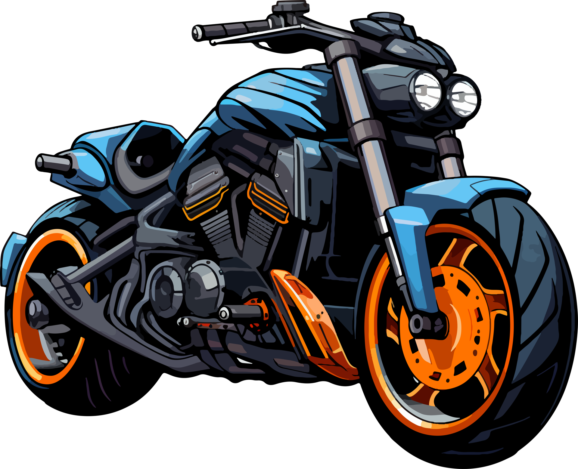 desenho animado animê moto ai gerar 25221349 PNG