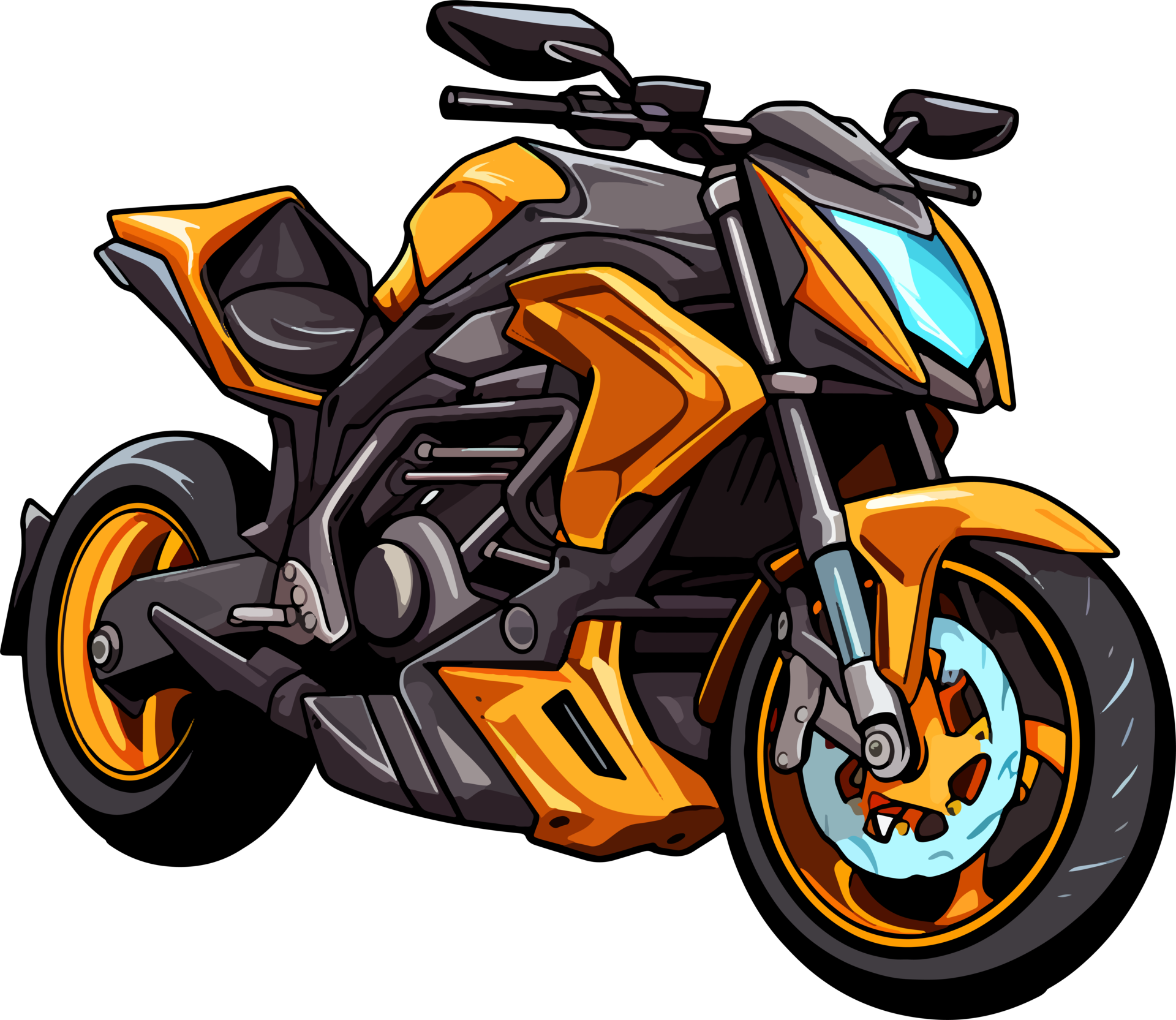 desenho animado animê moto ai gerar 25220157 PNG