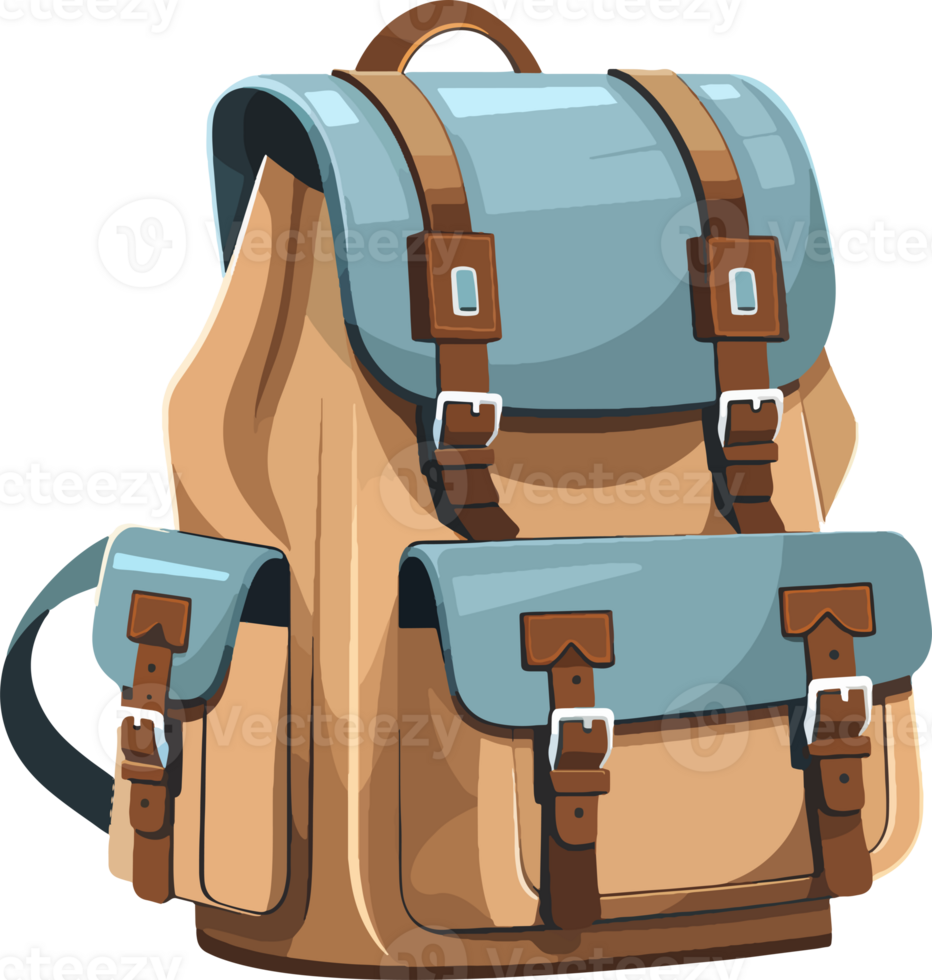 Backpack bag cartoon ai generate png