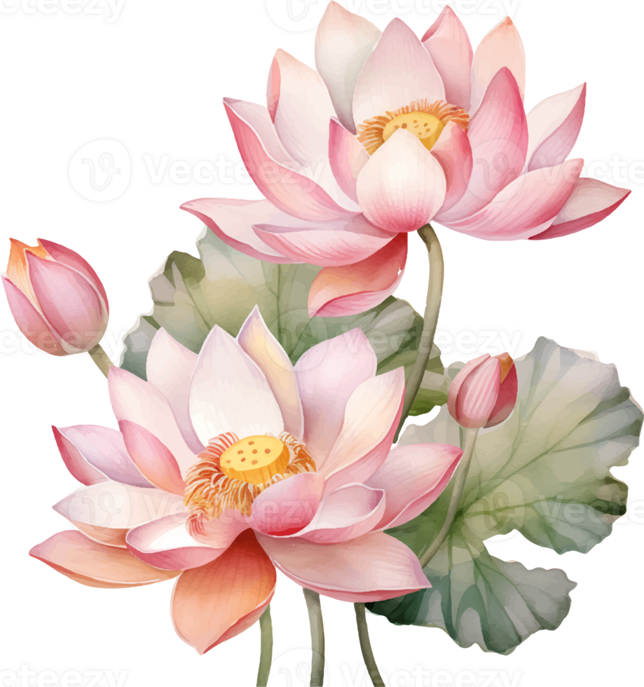 loto flores acuarela ai generar png