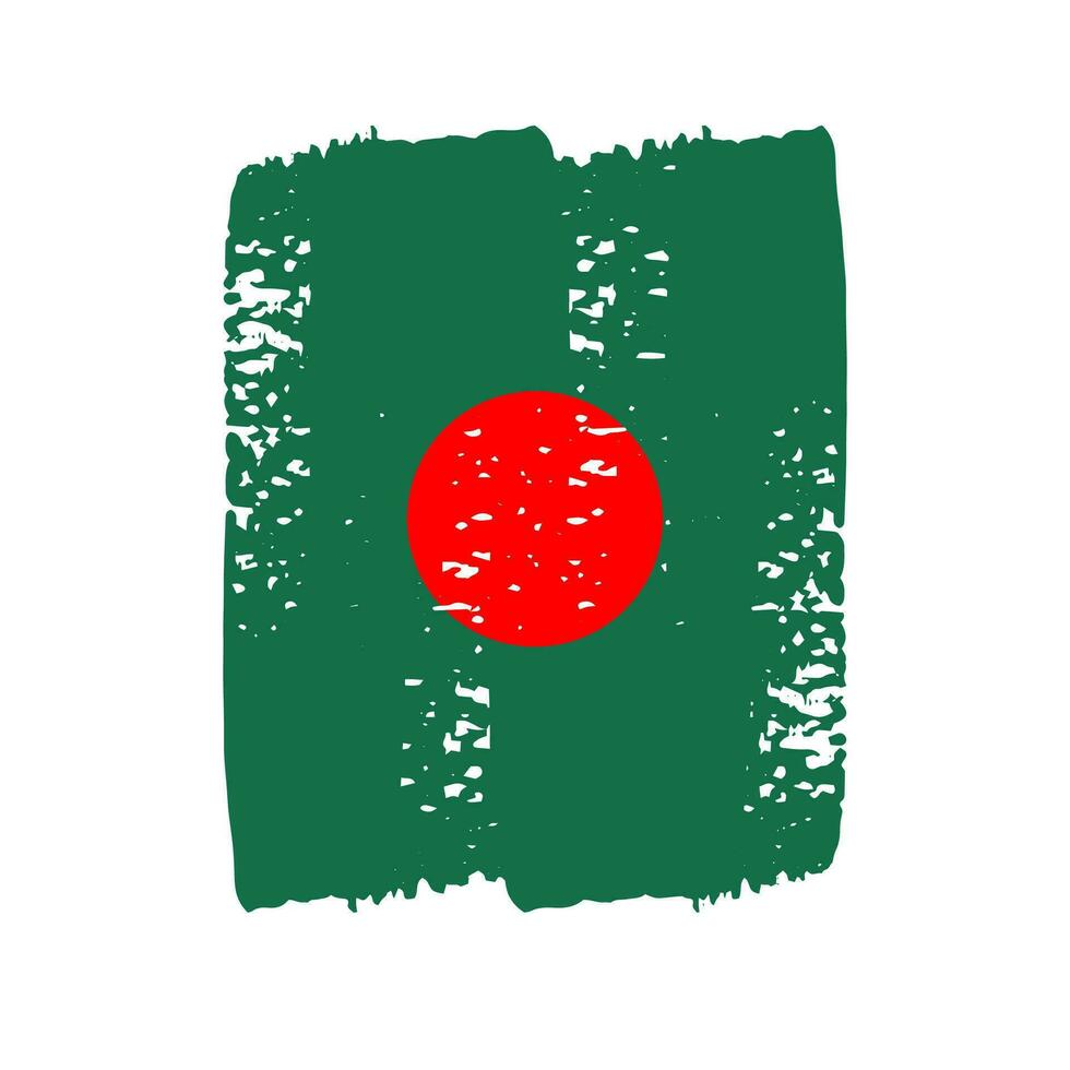 Bangladesh flag with brush strokes vector illustration, Bangladesh flag brush Vector