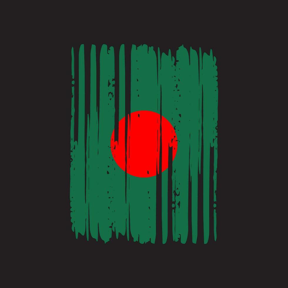 Bangladesh flag with brush strokes vector illustration, Bangladesh flag brush Vector