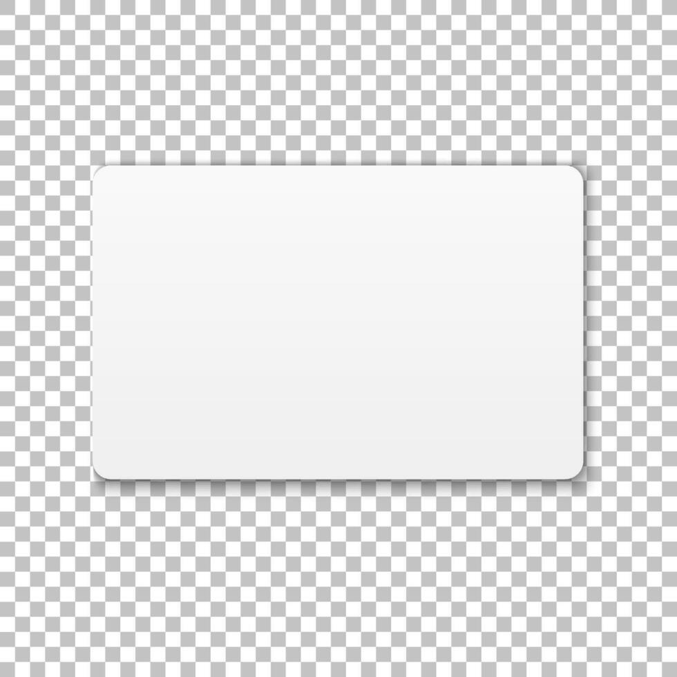 Realistic business card mockup. Blank visit card on transparent background. Design concept. Vector illustration