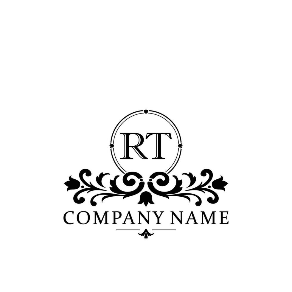 Initial letter RT simple and elegant monogram design template logo vector