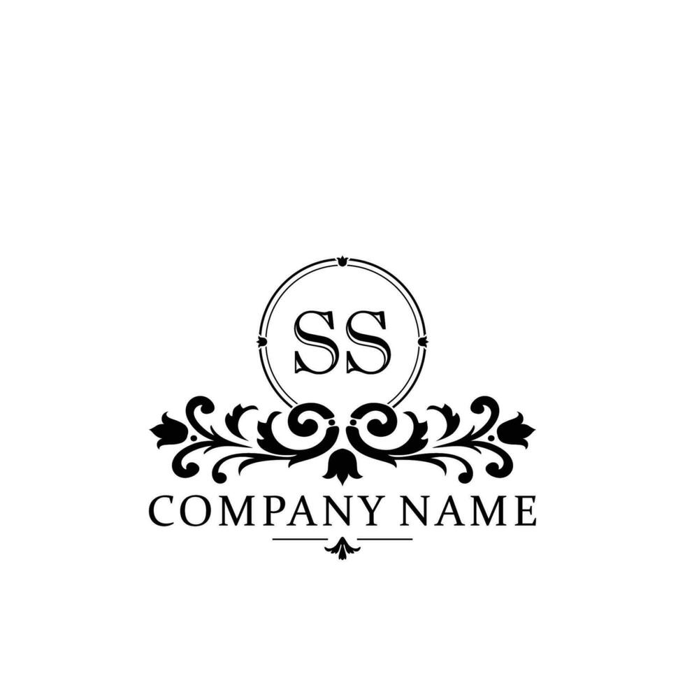 Initial letter SS simple and elegant monogram design template logo vector