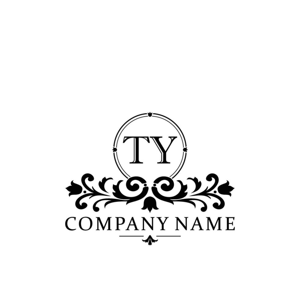 Initial letter TY simple and elegant monogram design template logo vector