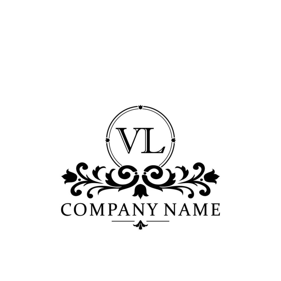 Monogram letters v l logo design template Vector Image