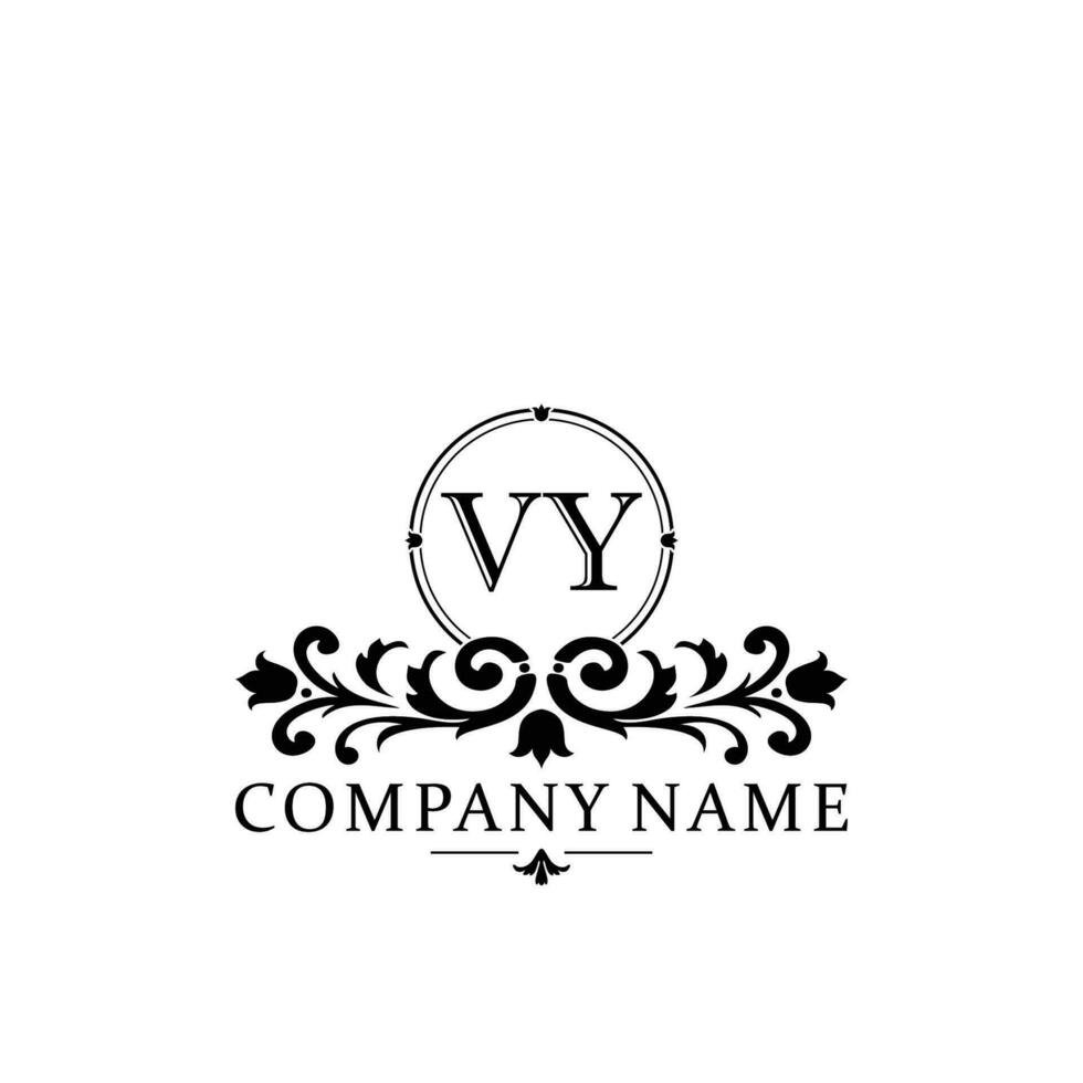 Initial letter VY simple and elegant monogram design template logo vector