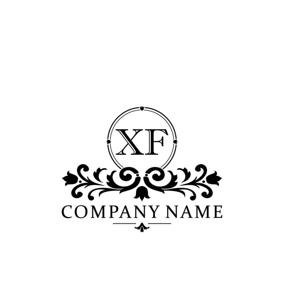 Initial letter XF simple and elegant monogram design template logo vector