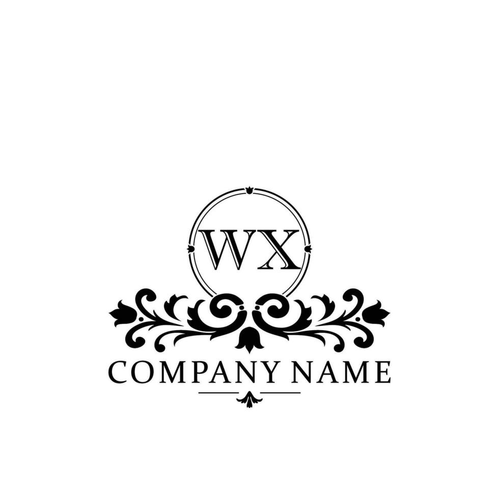 Initial letter WX simple and elegant monogram design template logo vector