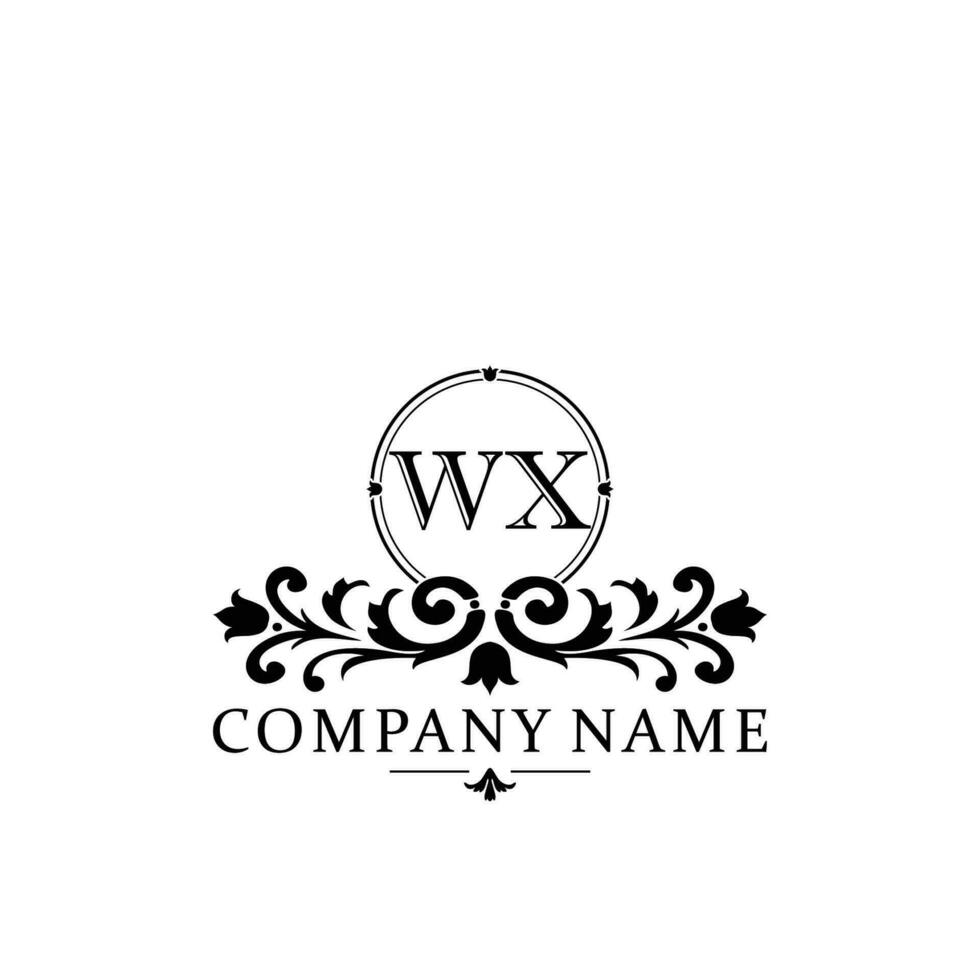 Initial letter WX simple and elegant monogram design template logo vector