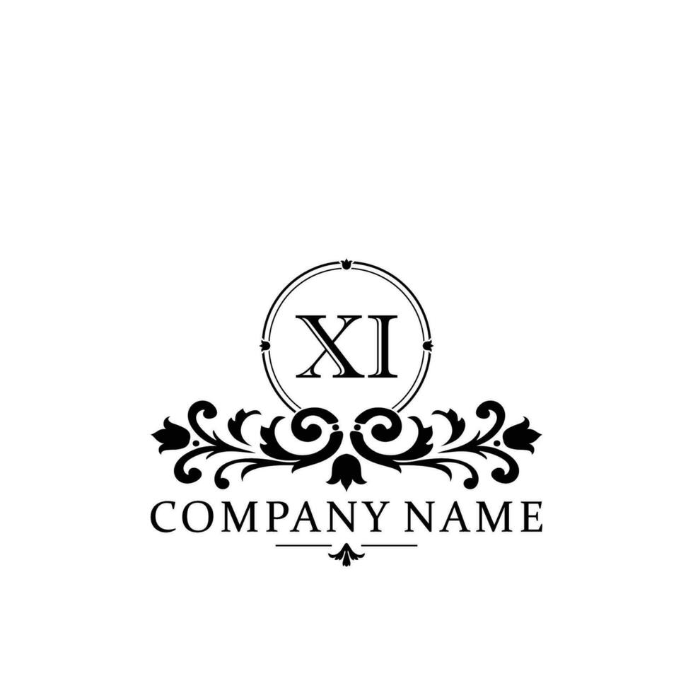 Initial letter XI simple and elegant monogram design template logo vector