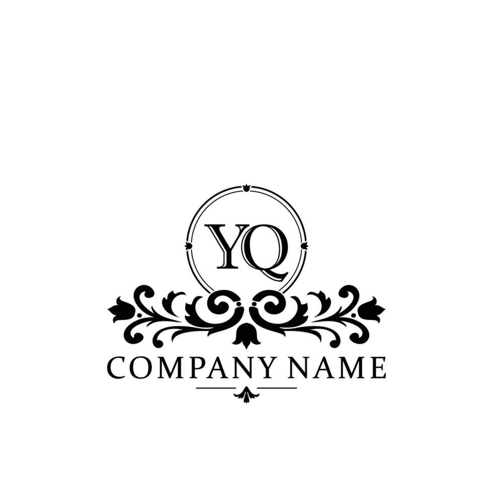 Initial letter YQ simple and elegant monogram design template logo vector