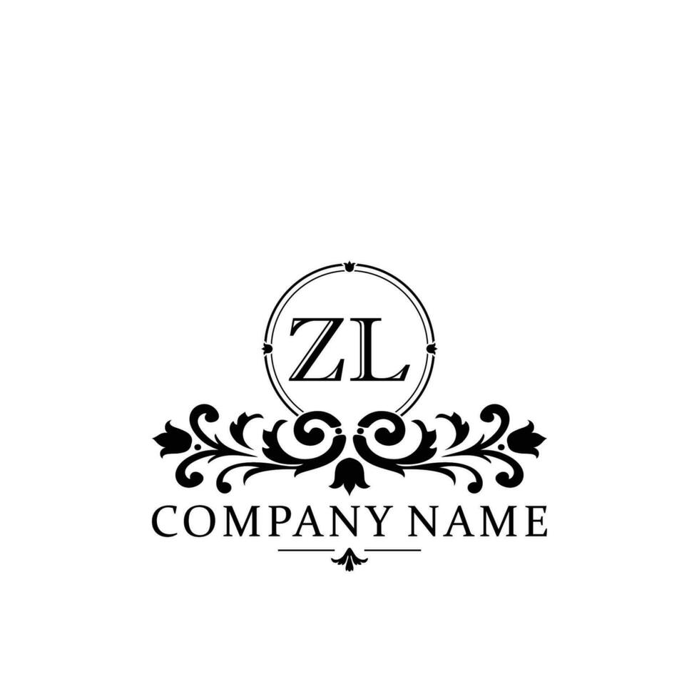 inicial letra zl sencillo y elegante monograma diseño modelo logo vector