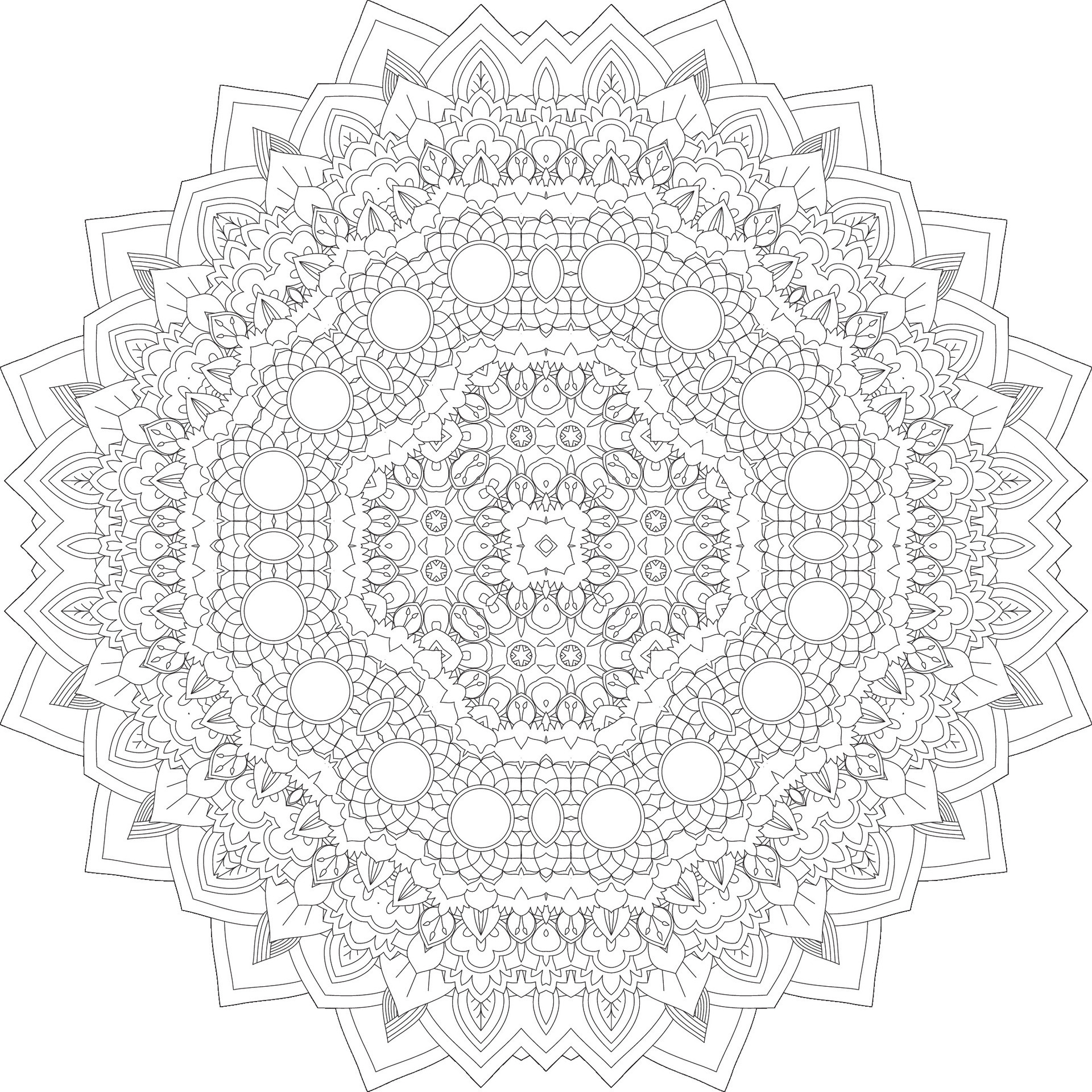 Mandala Coloring Pages. Adult Coloring Pages. Pattern Coloring Page ...