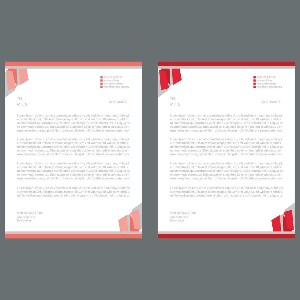 Business Letterhead Design Template. vector