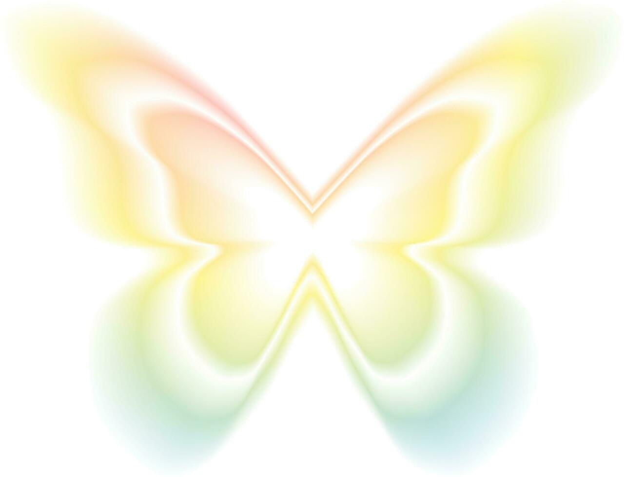 pegatinas con un borroso y2k efecto. mariposa formas en de moda retro estilo. vector ilustración.