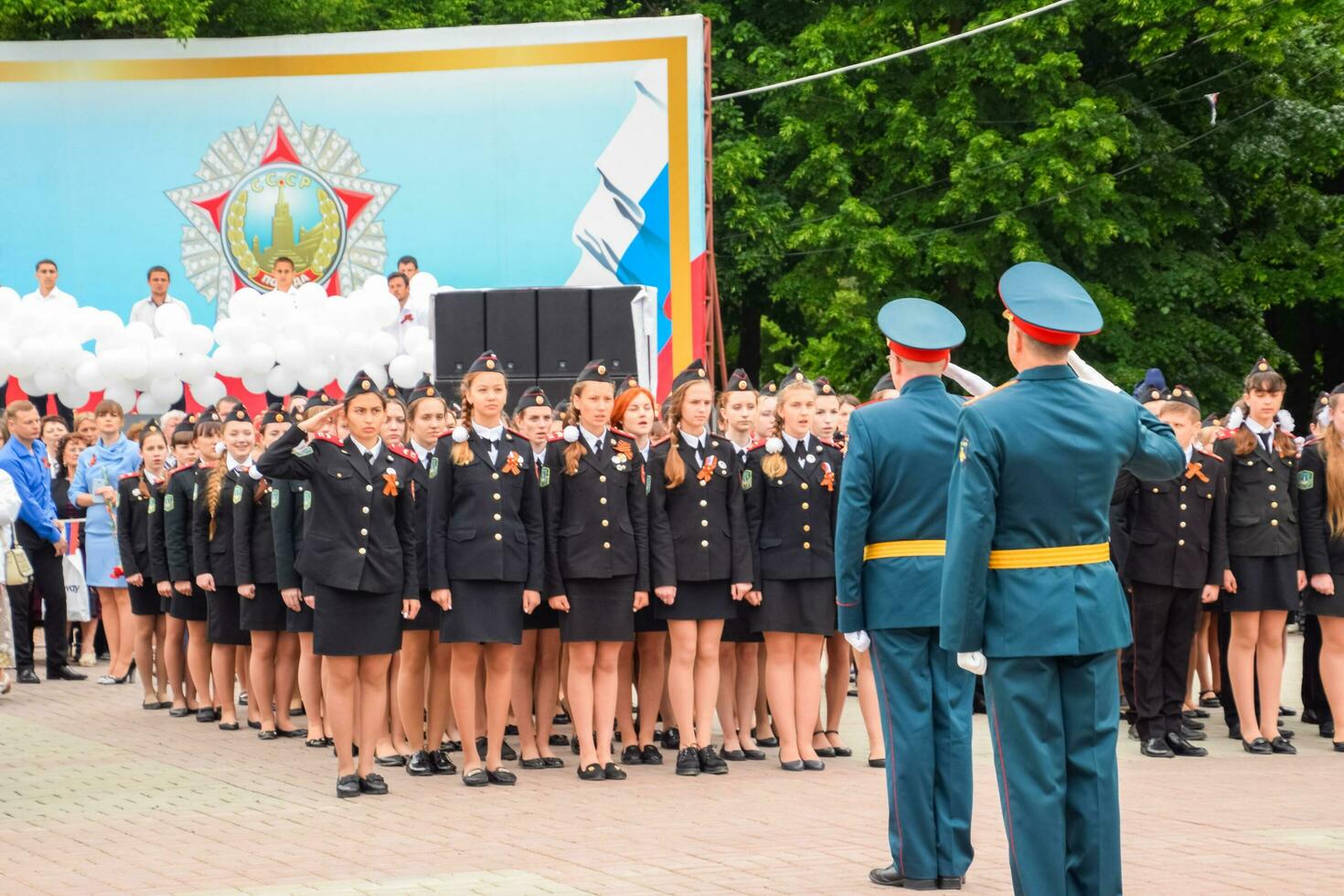 Festive parade on May 9 in Slavyansk-on-Kuban, in honor of Victory Day in the Great Patriotic War. photo
