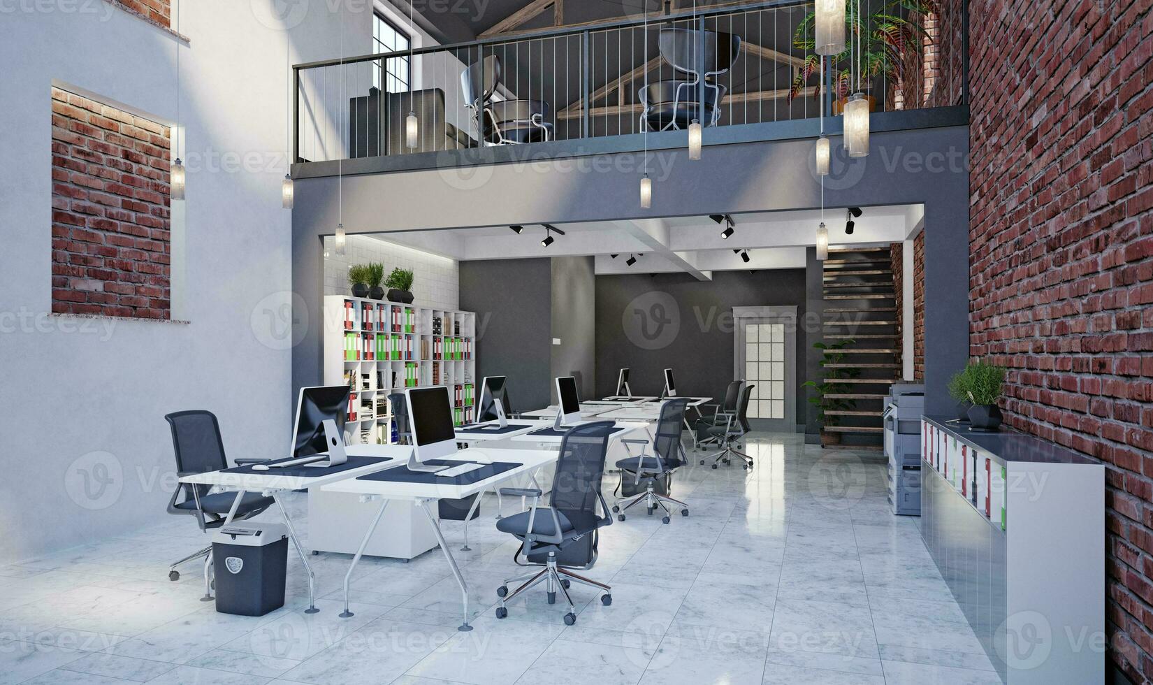 contemporary loft office photo