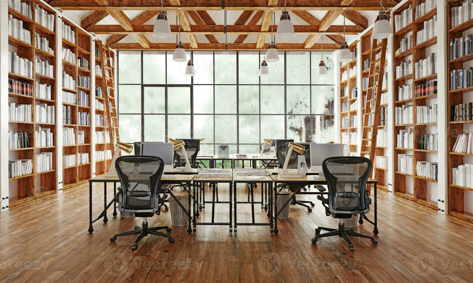 contemporary loft office photo