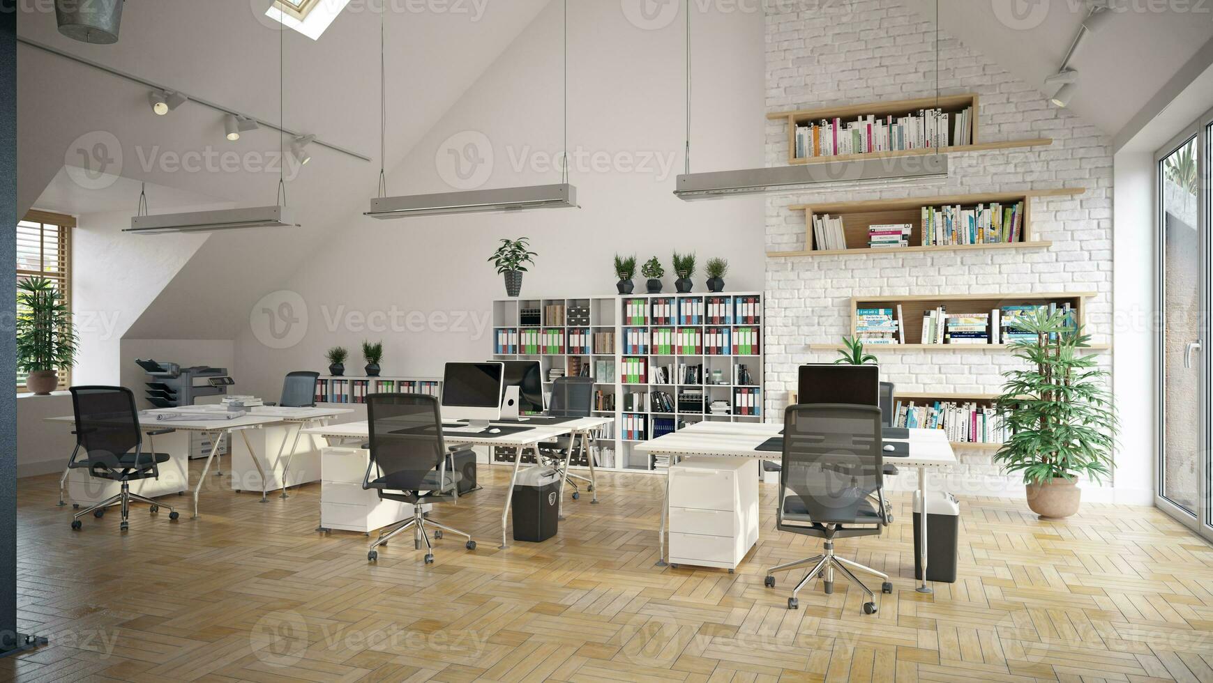 contemporary loft office photo