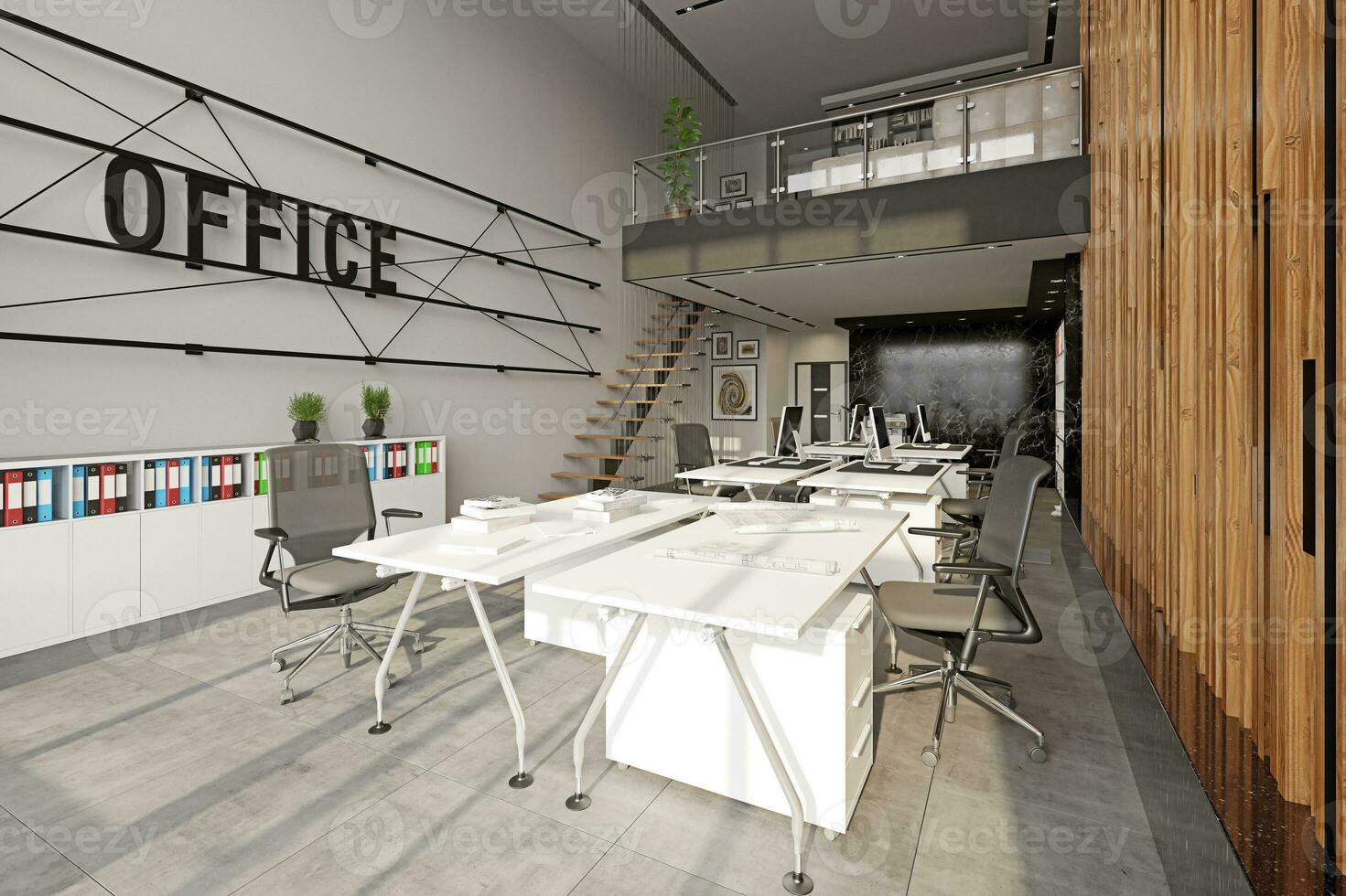 contemporary loft office photo